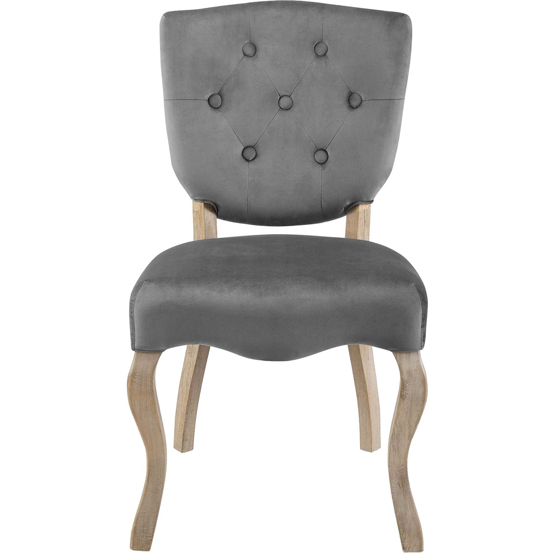 Angie Velvet Dining Side Chair Gray