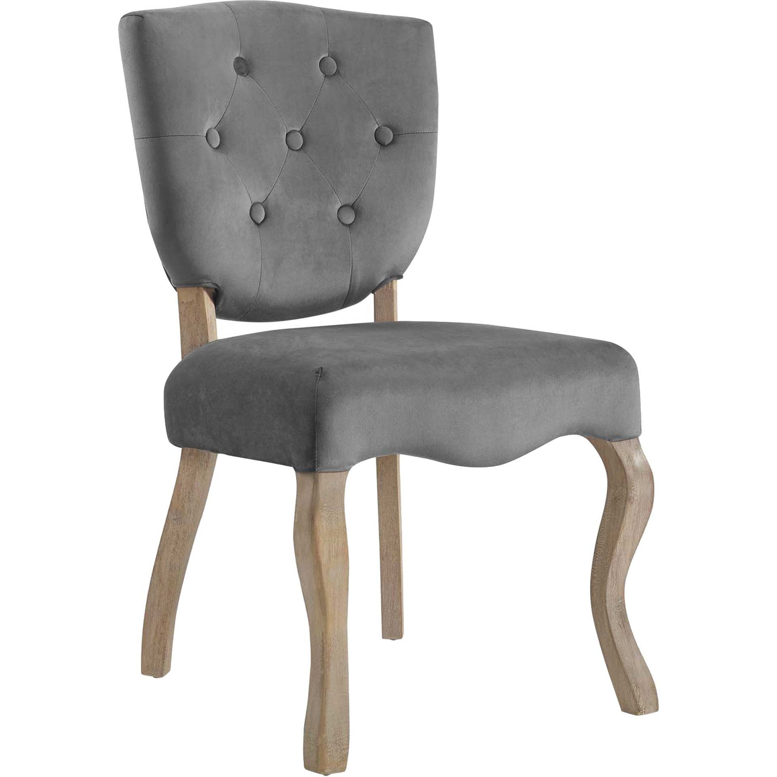 Angie Velvet Dining Side Chair Gray