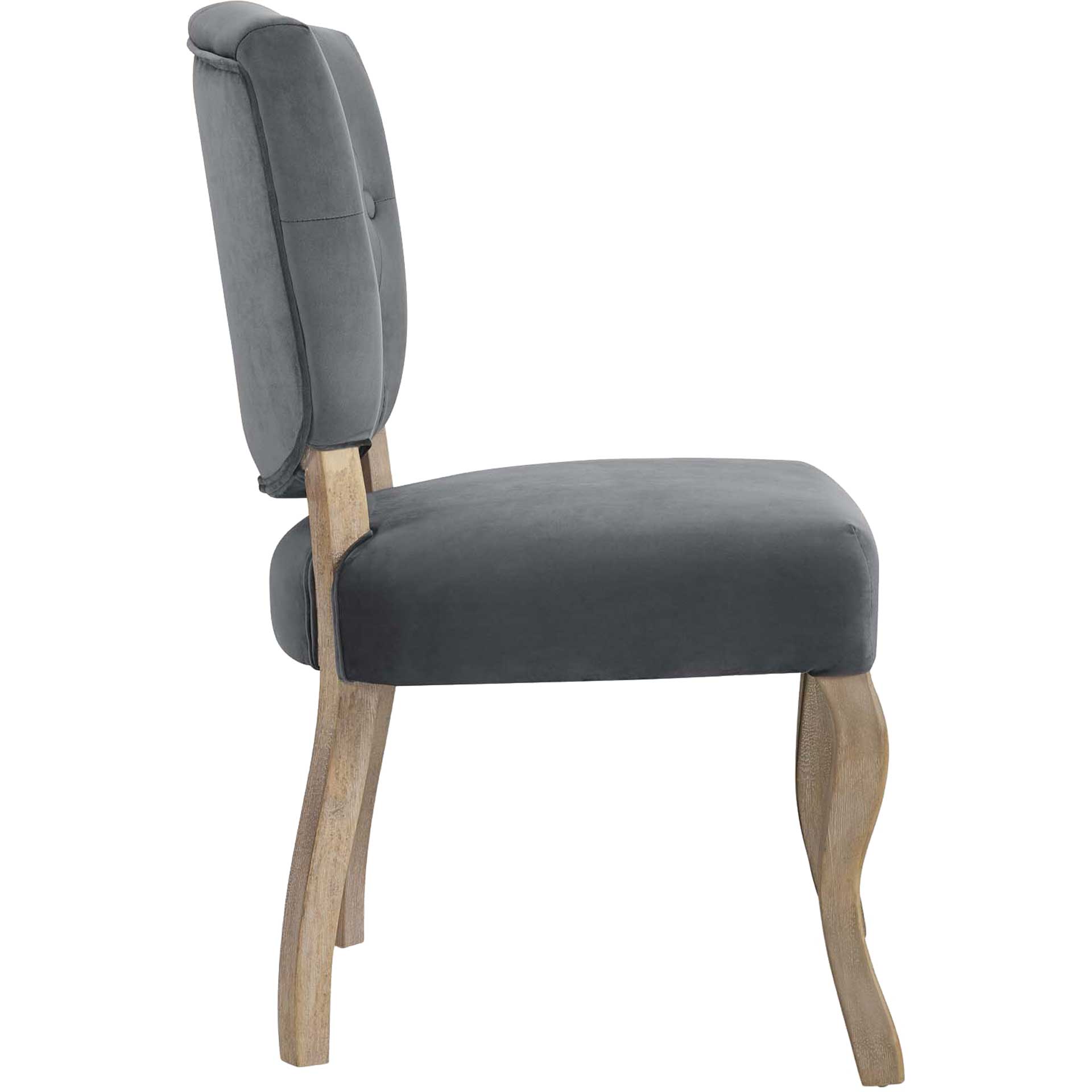 Angie Velvet Dining Side Chair Gray