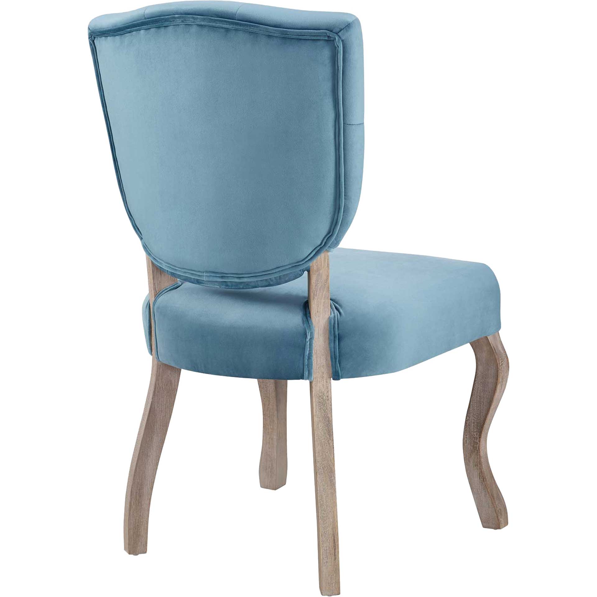 Angie Velvet Dining Side Chair Sea Blue