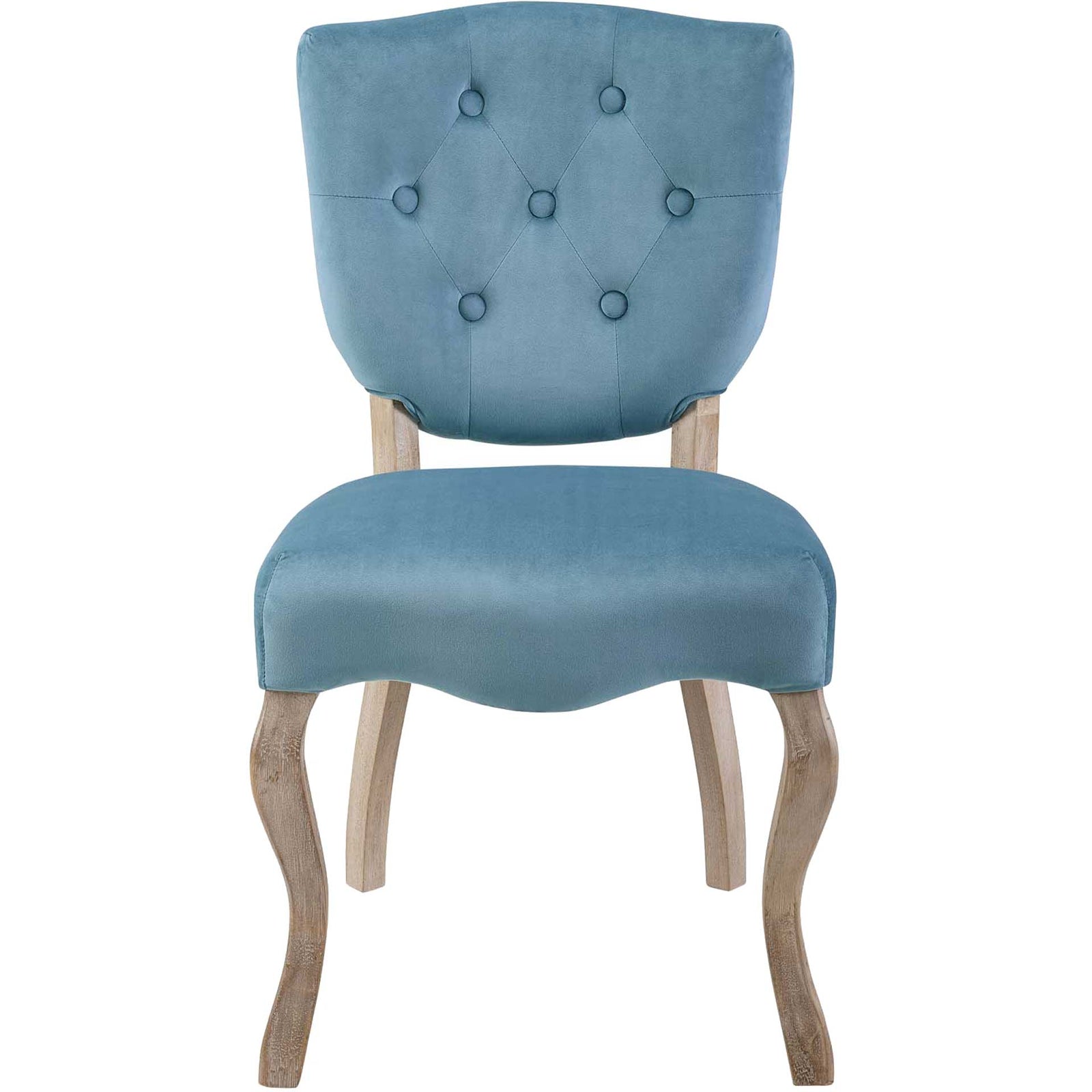 Angie Velvet Dining Side Chair Sea Blue