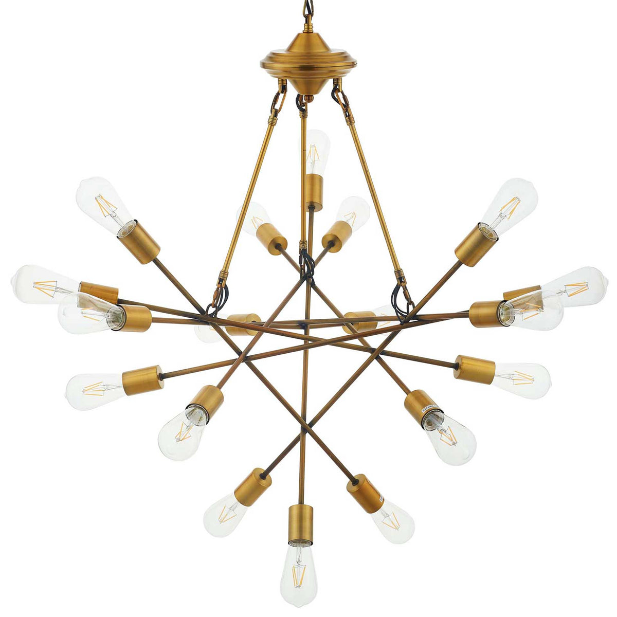 Roselyn 18 Light Pendant Chandelier Brass Gold