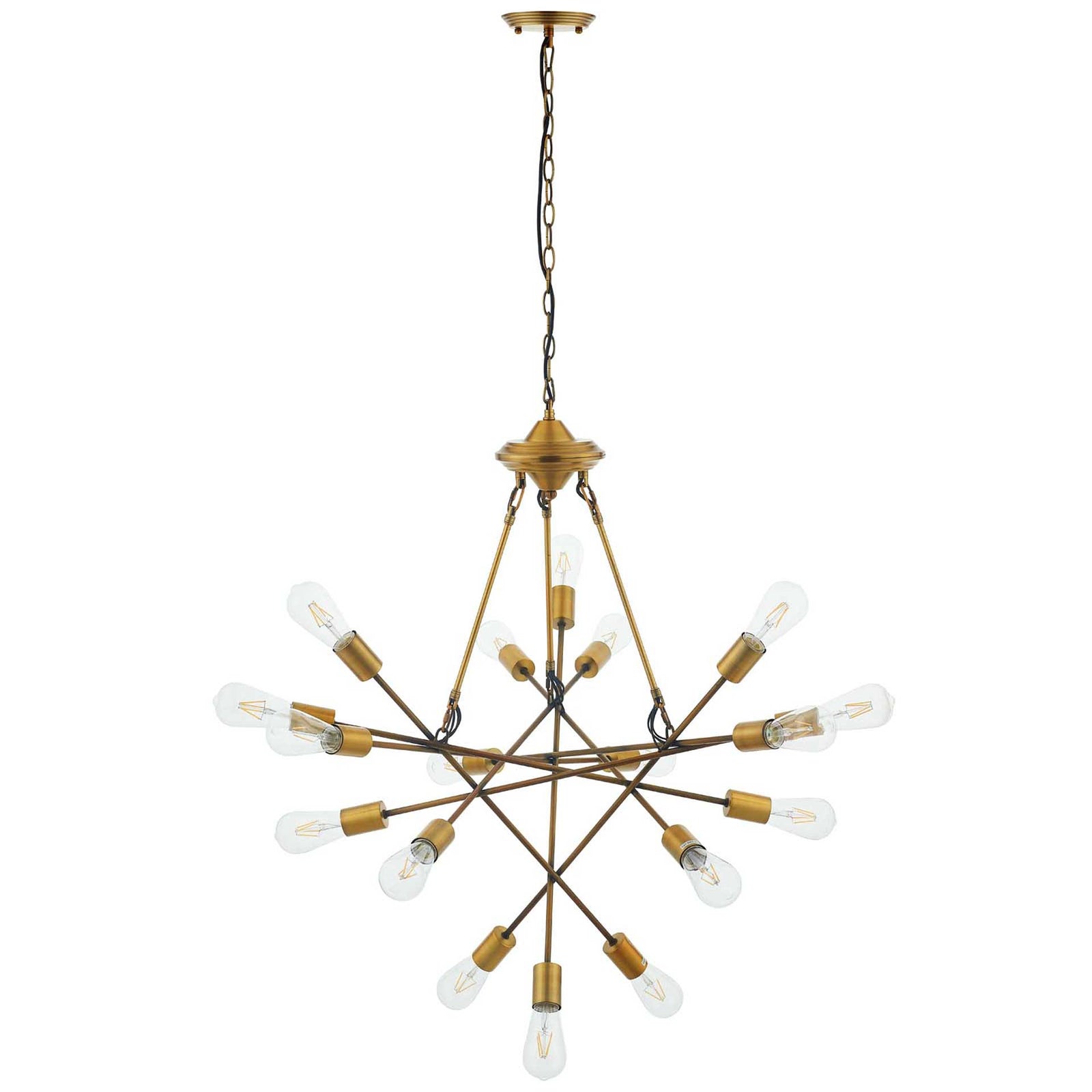 Roselyn 18 Light Pendant Chandelier Brass Gold