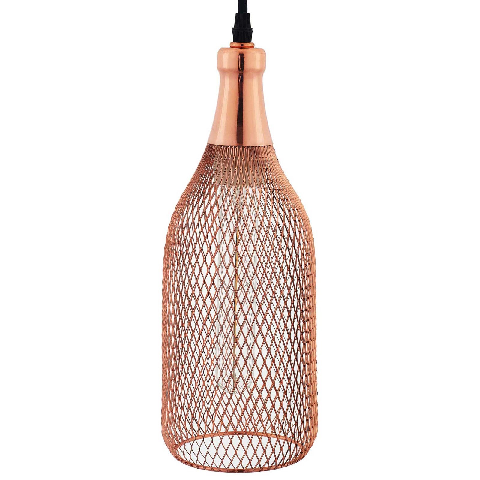 Gale Bottle-Shaped Pendant Light Rose Gold