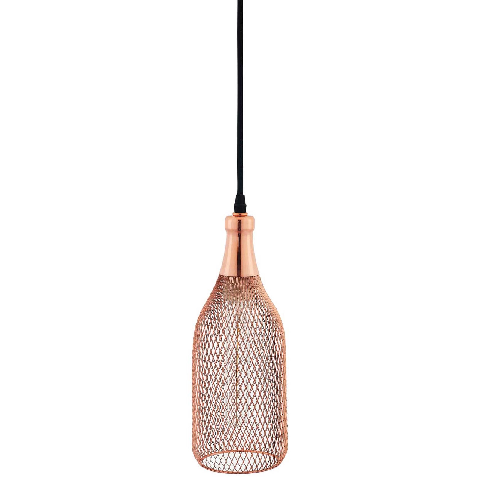 Gale Bottle-Shaped Pendant Light Rose Gold