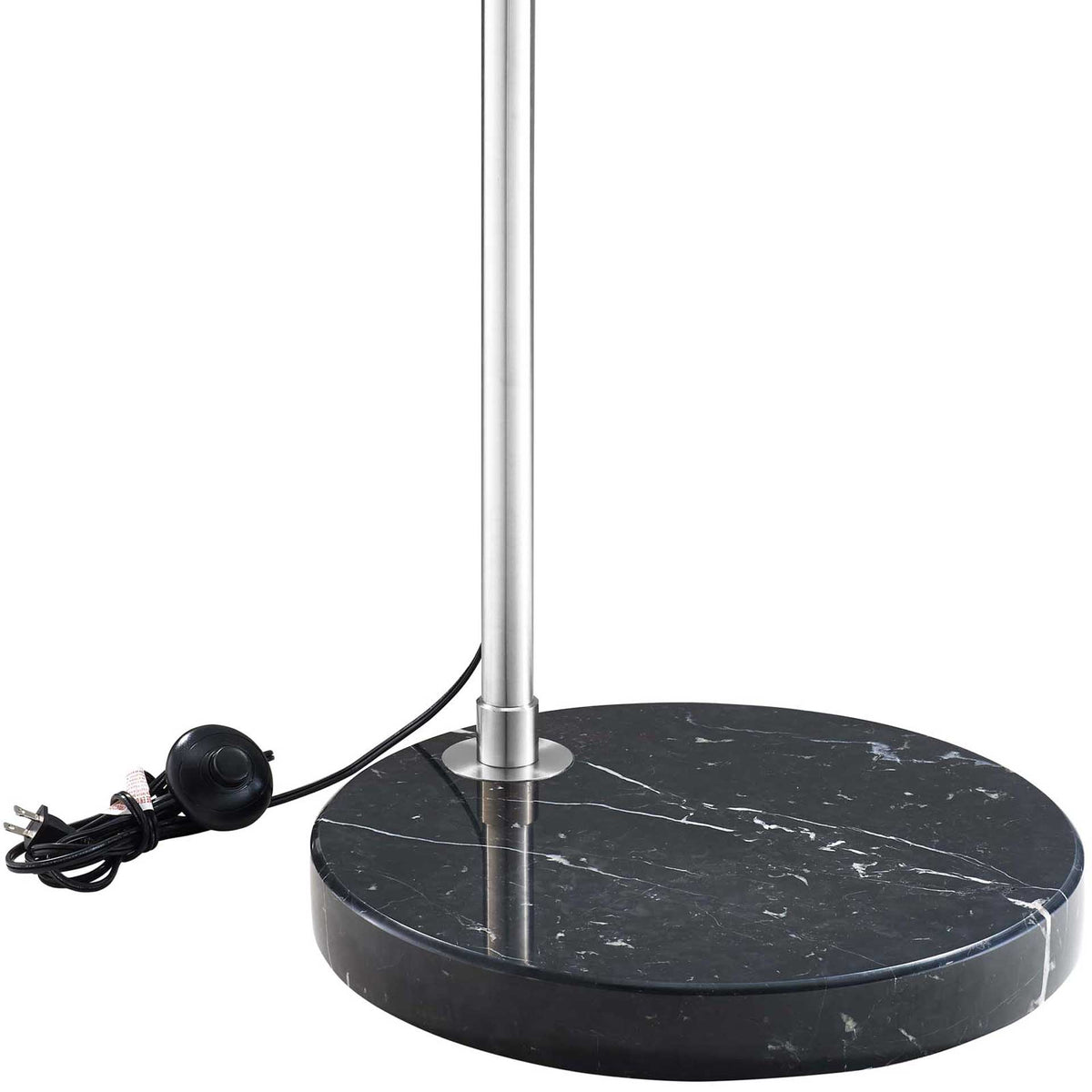 Sun Round Marble Base Floor Lamp Black