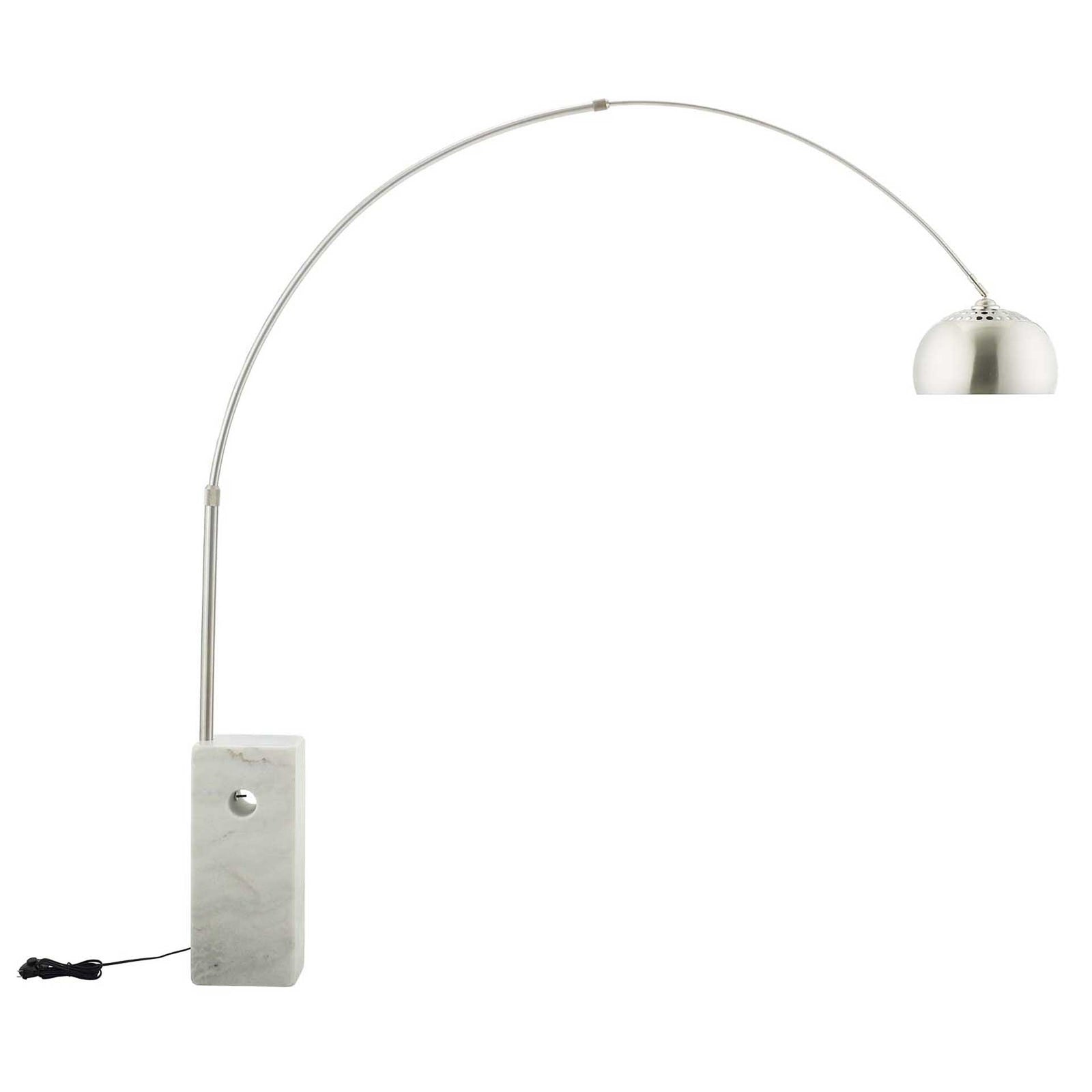 Sun Cube Marble Base Floor Lamp White