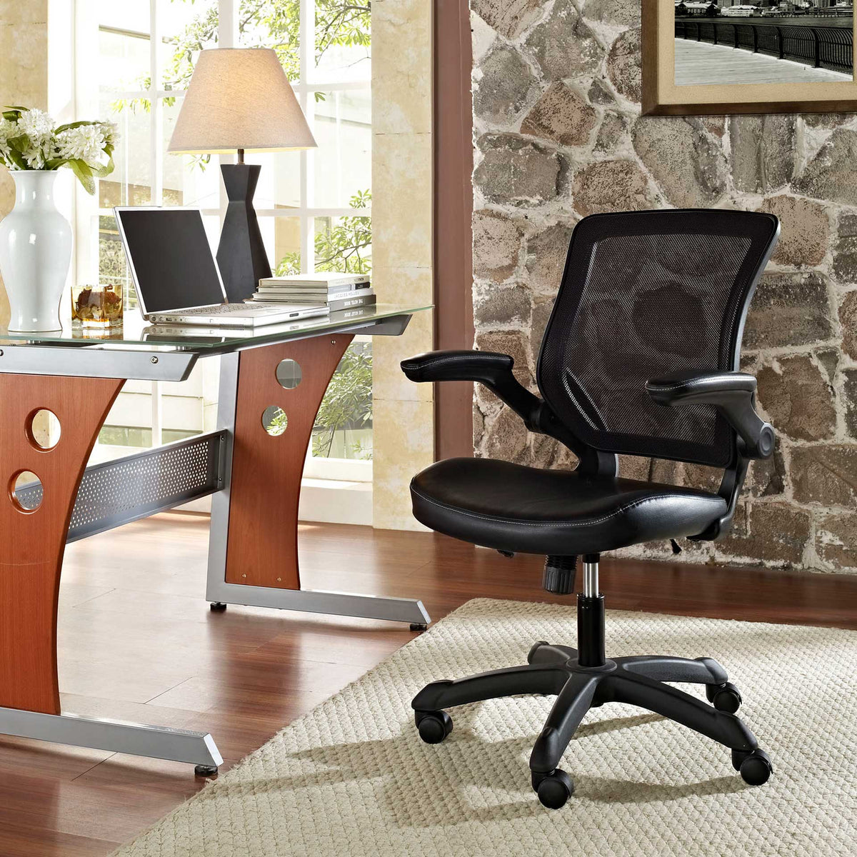 Vincent Vinyl Office Chair Black
