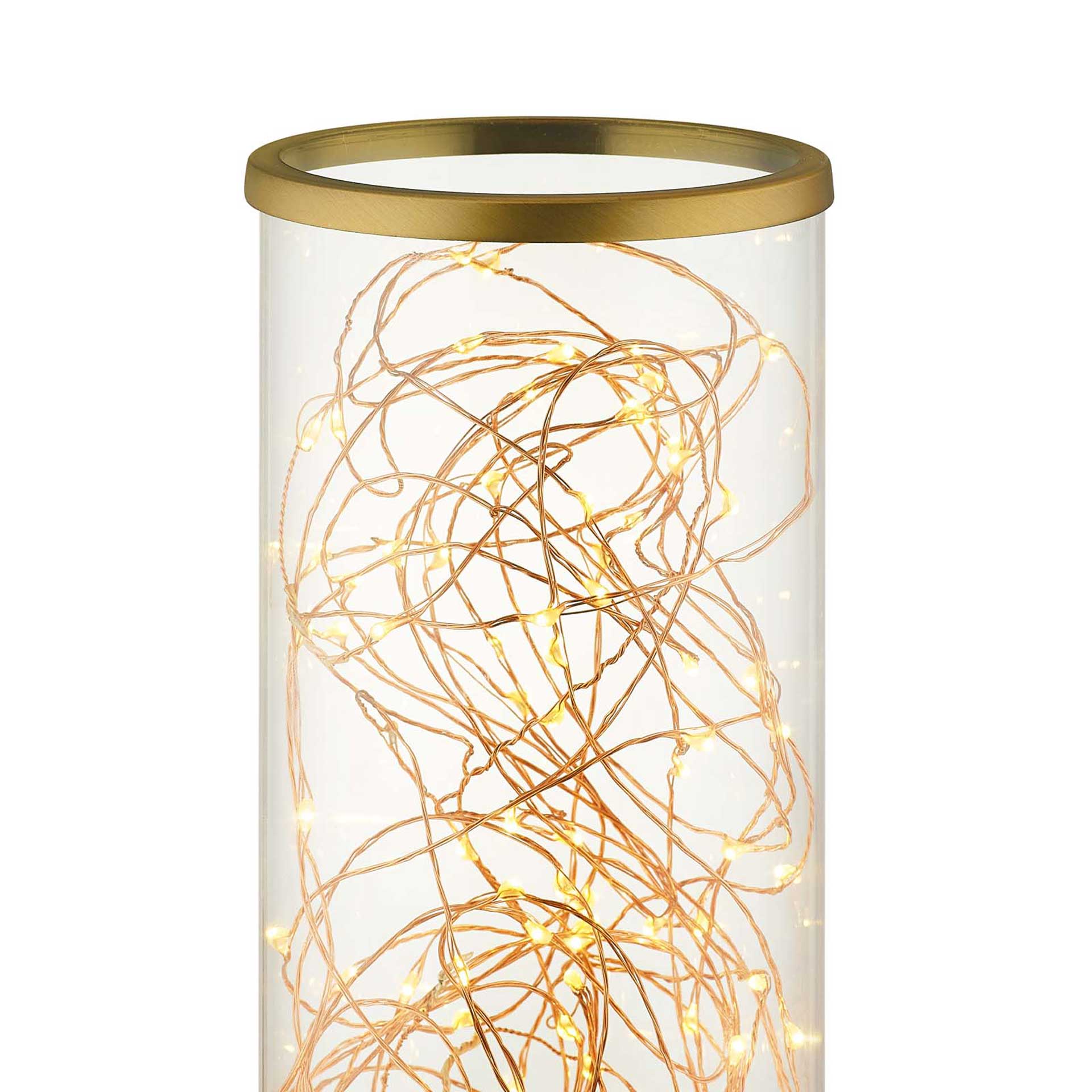 Amalia Cylindrical Table Lamp Gold/Chrome
