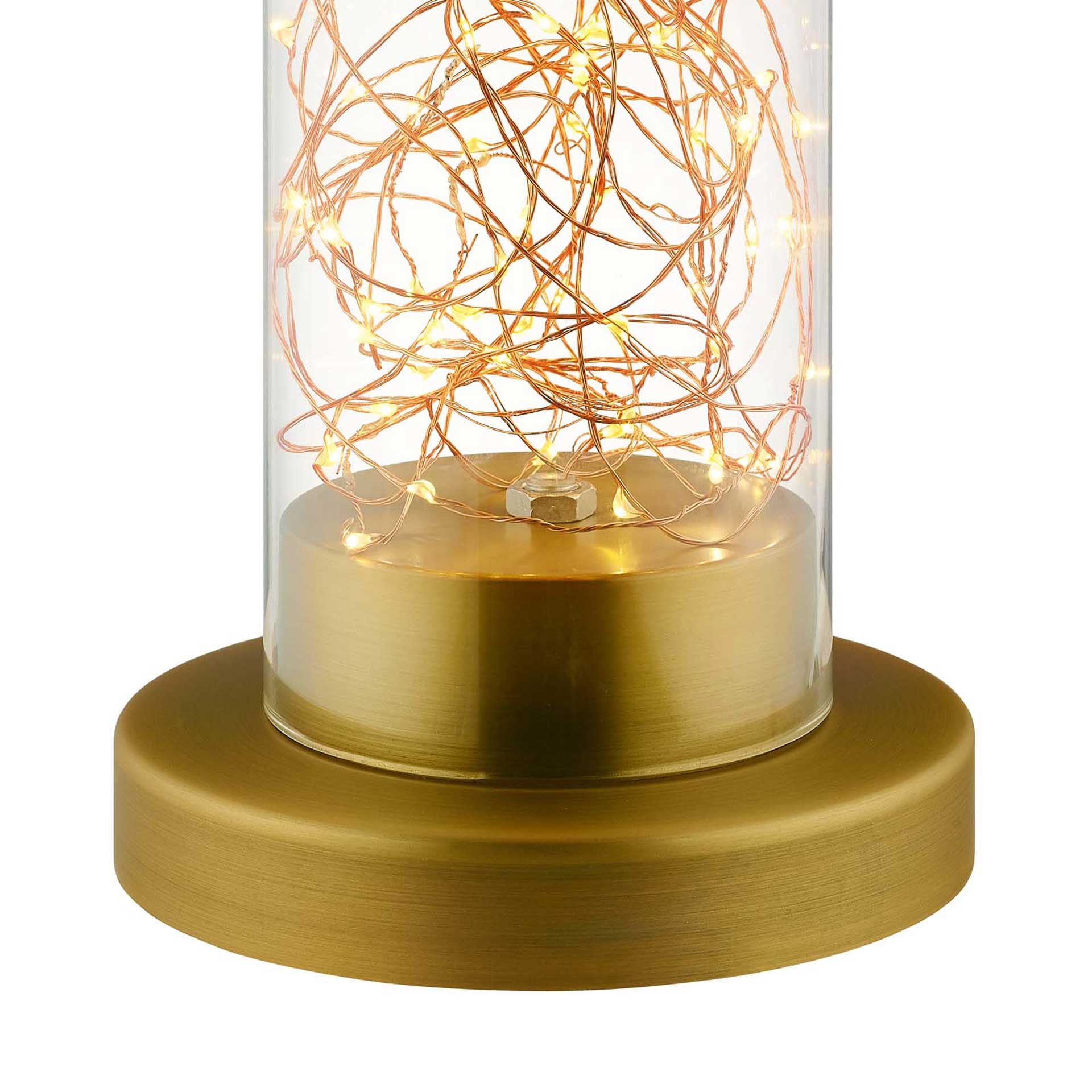 Amalia Cylindrical Table Lamp Gold/Chrome