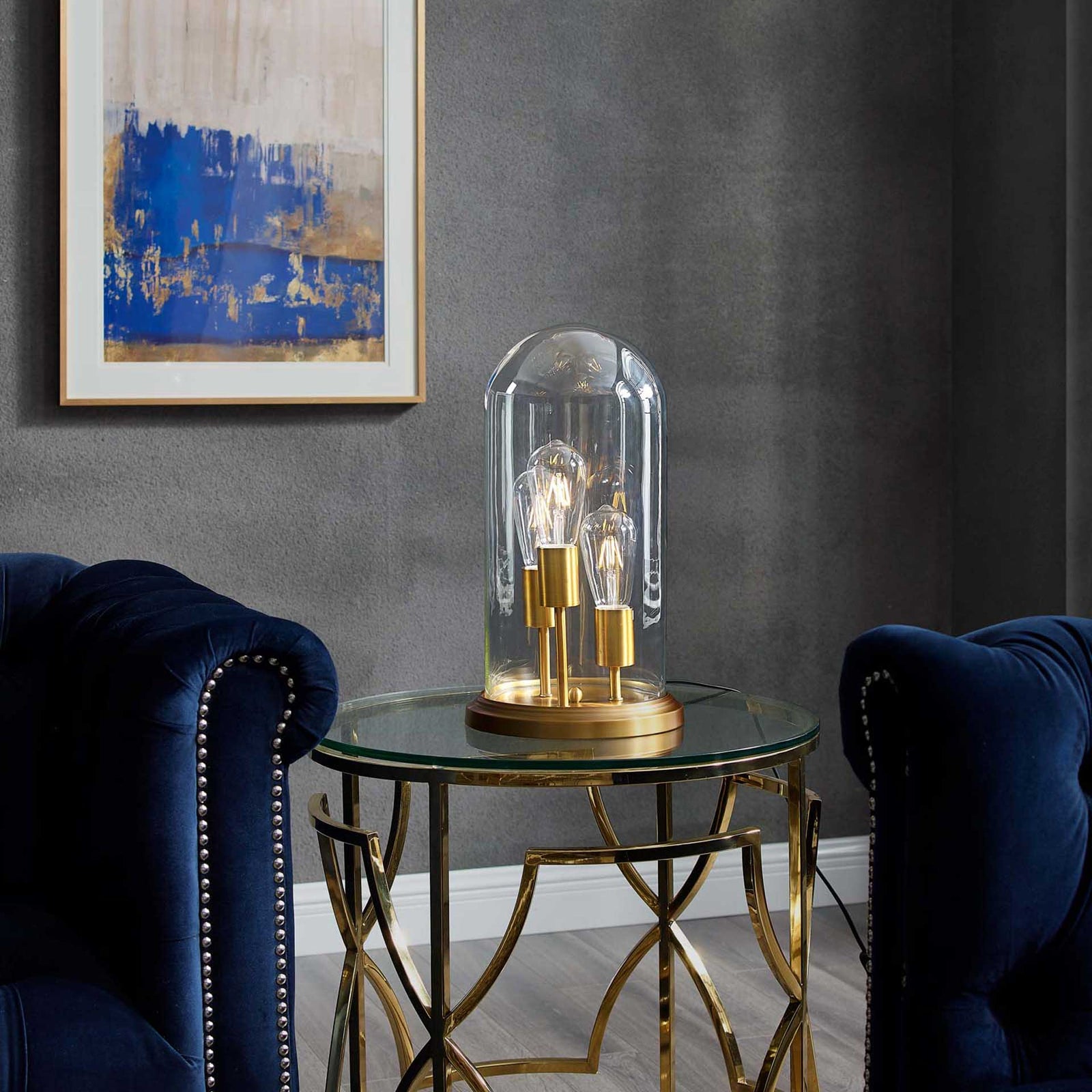 Alexis Cloche Table Lamp Brass Gold