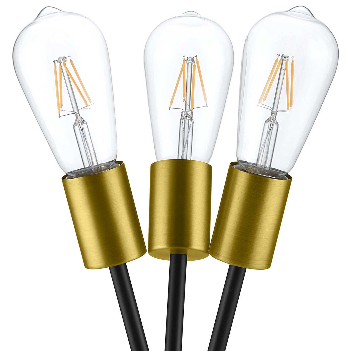 Bethany Brass Metal Table Lamp Black/Gold