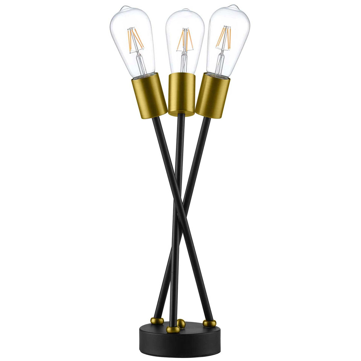Bethany Brass Metal Table Lamp Black/Gold