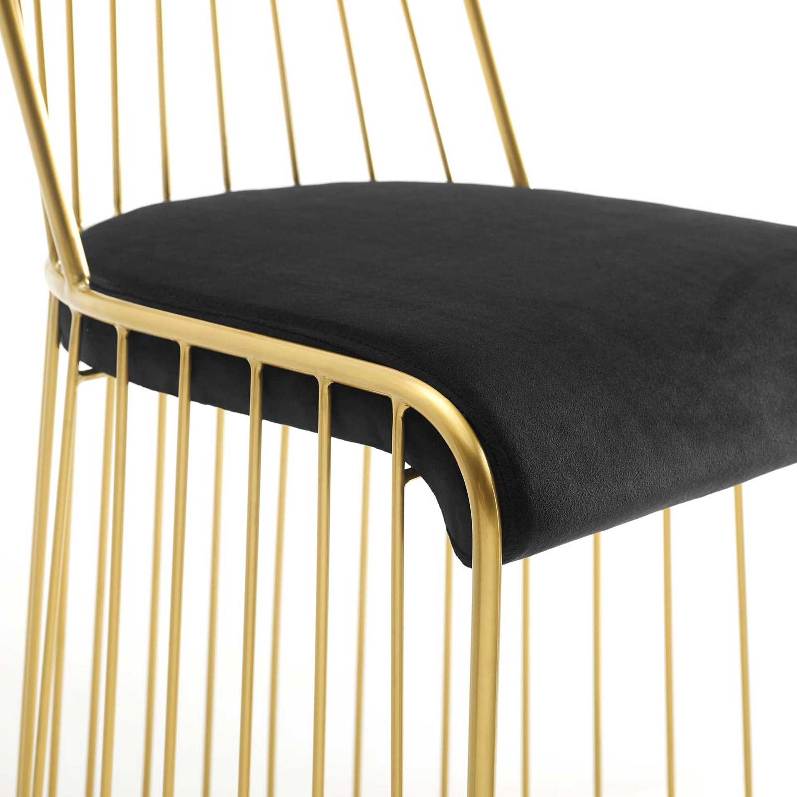 Ruth Velvet Dining Chair Gold/Black