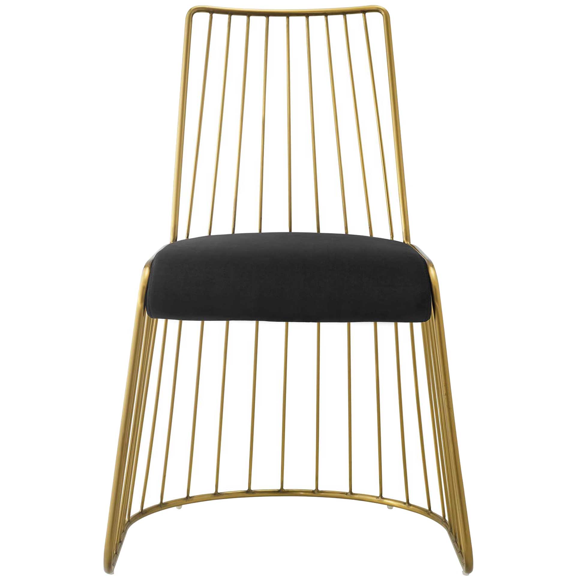 Ruth Velvet Dining Chair Gold/Black