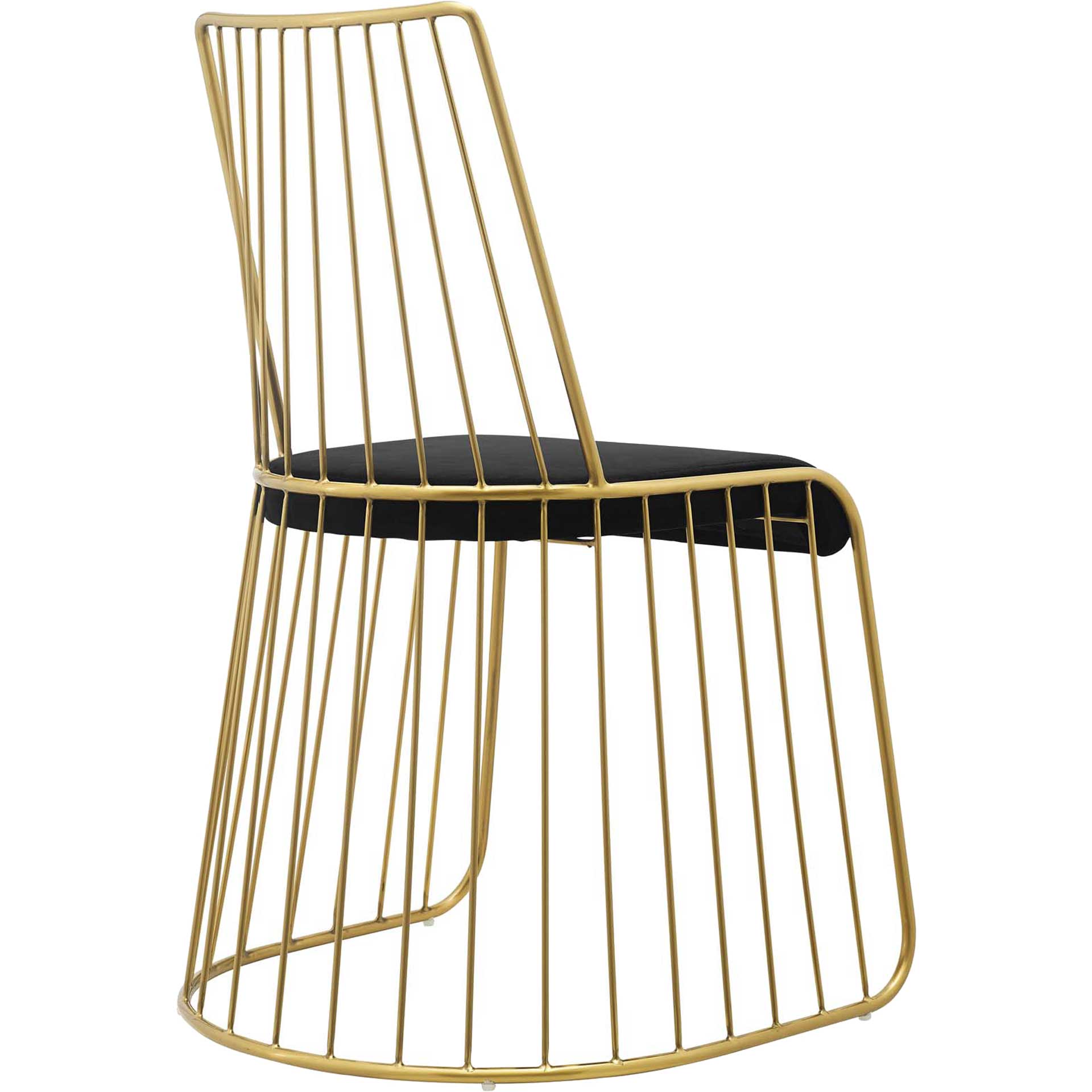 Ruth Velvet Dining Chair Gold/Black