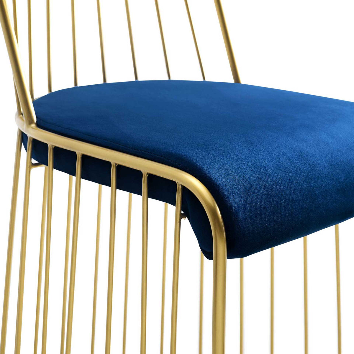 Ruth Velvet Dining Chair Gold/Navy
