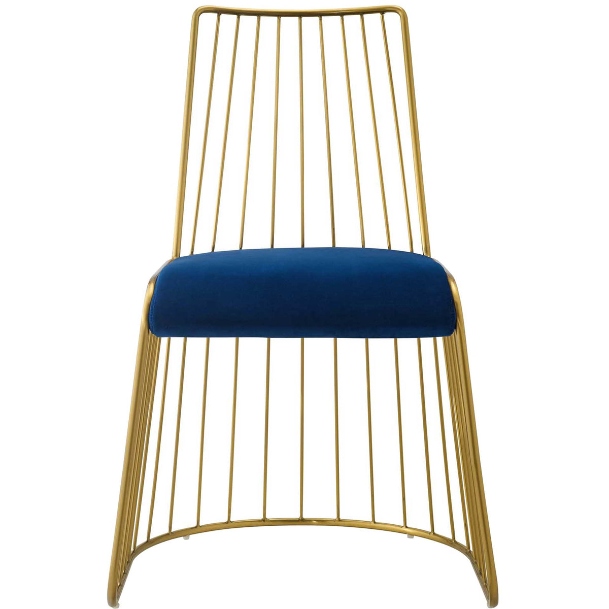 Ruth Velvet Dining Chair Gold/Navy