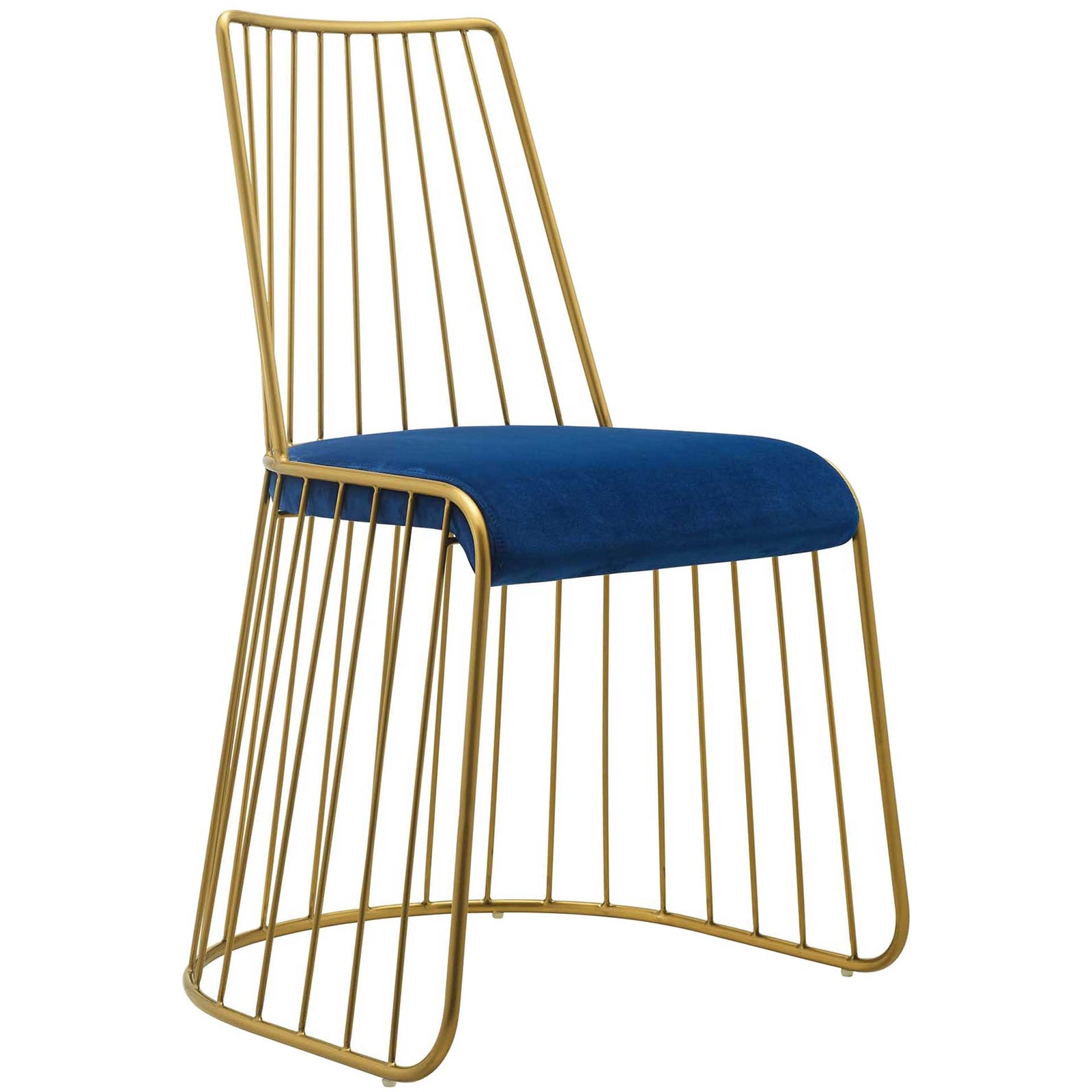 Ruth Velvet Dining Chair Gold/Navy