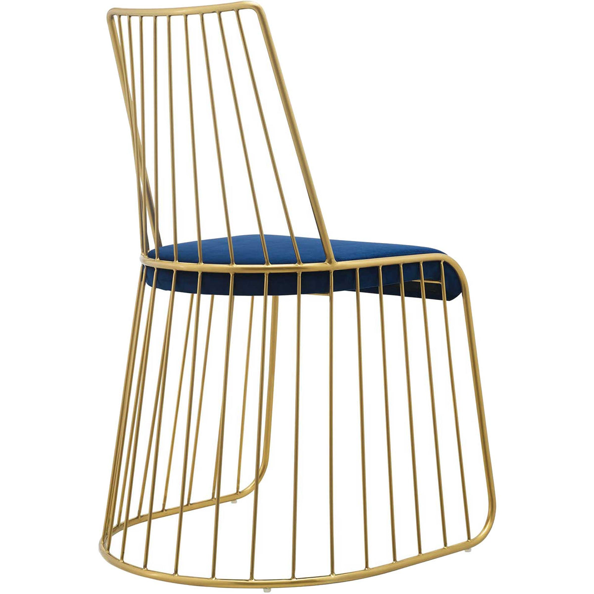 Ruth Velvet Dining Chair Gold/Navy