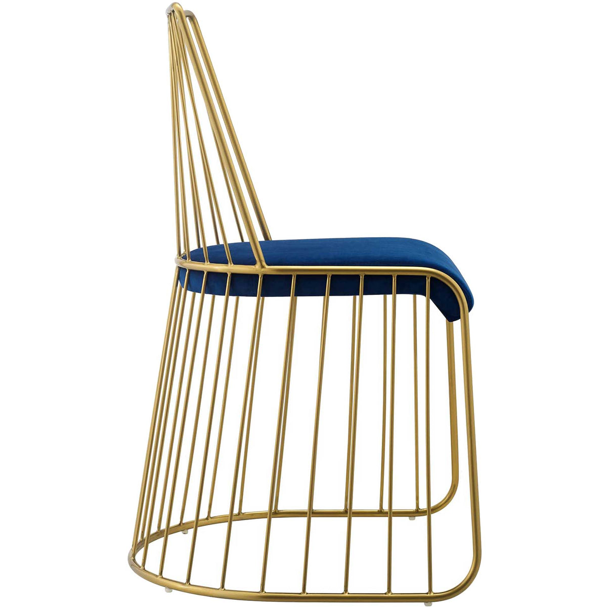 Ruth Velvet Dining Chair Gold/Navy