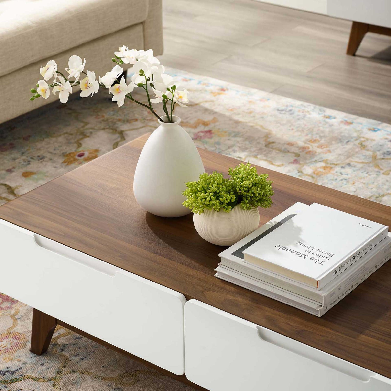 Orion Coffee Table Walnut/White