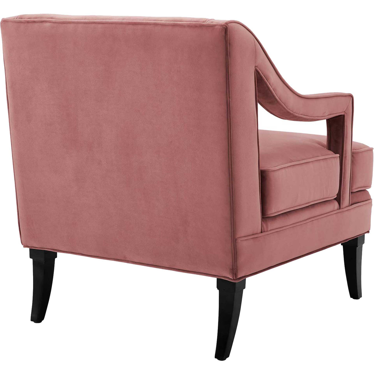 Cassandra Upholstered Velvet Armchair Dusty Rose