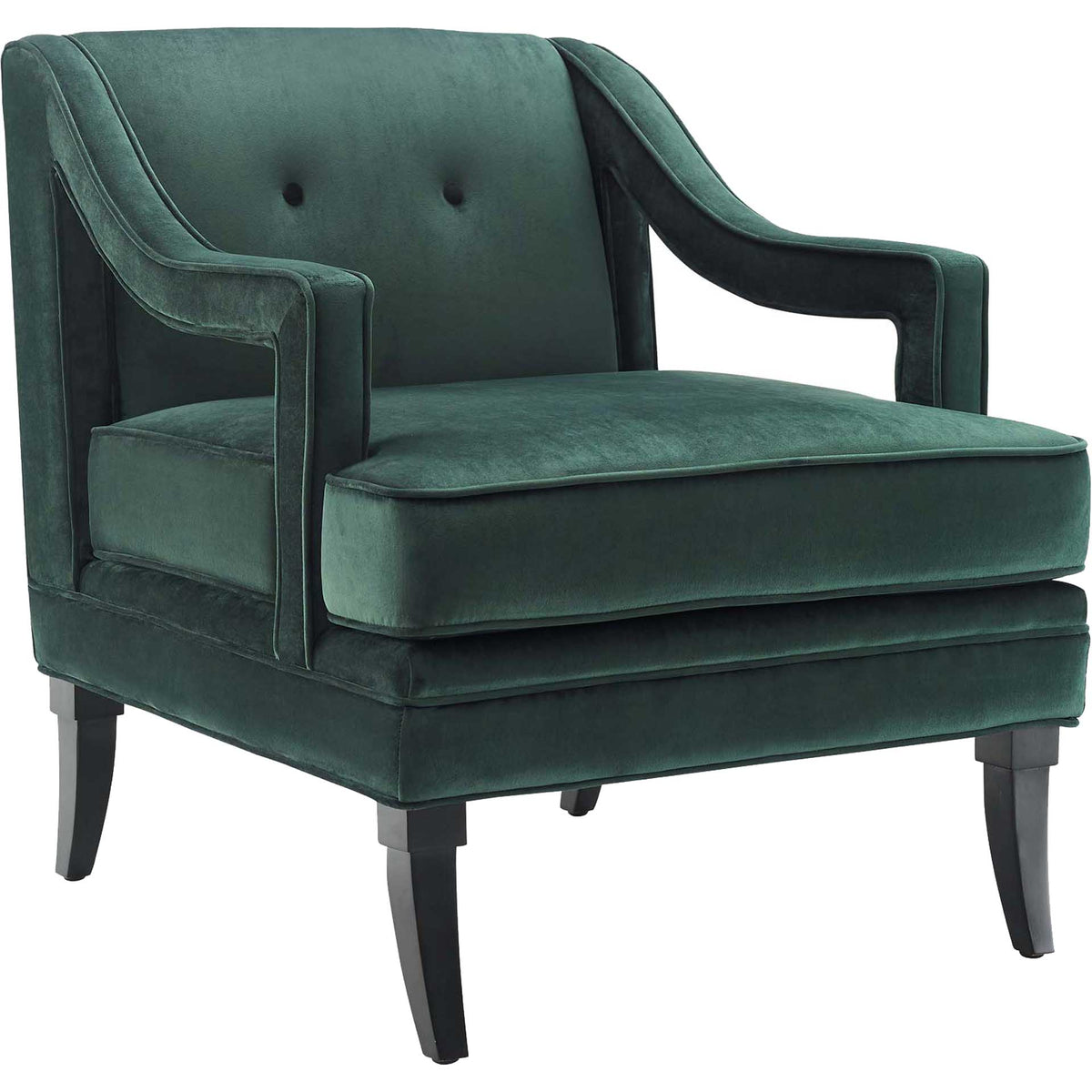 Cassandra Upholstered Velvet Armchair Green