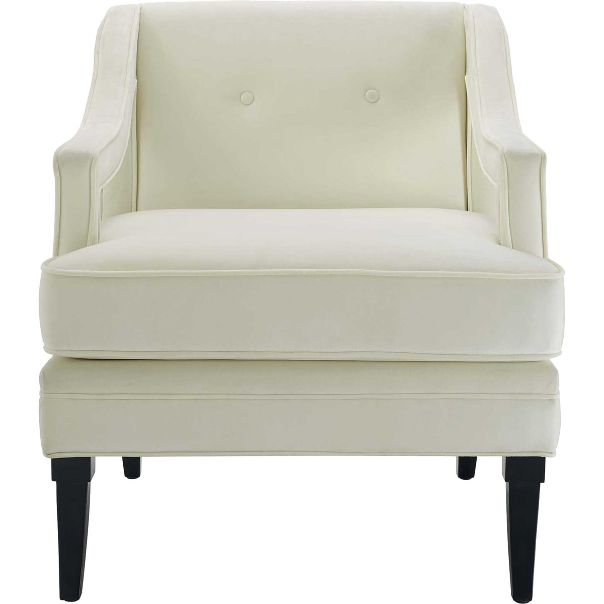 Cassandra Upholstered Velvet Armchair Ivory