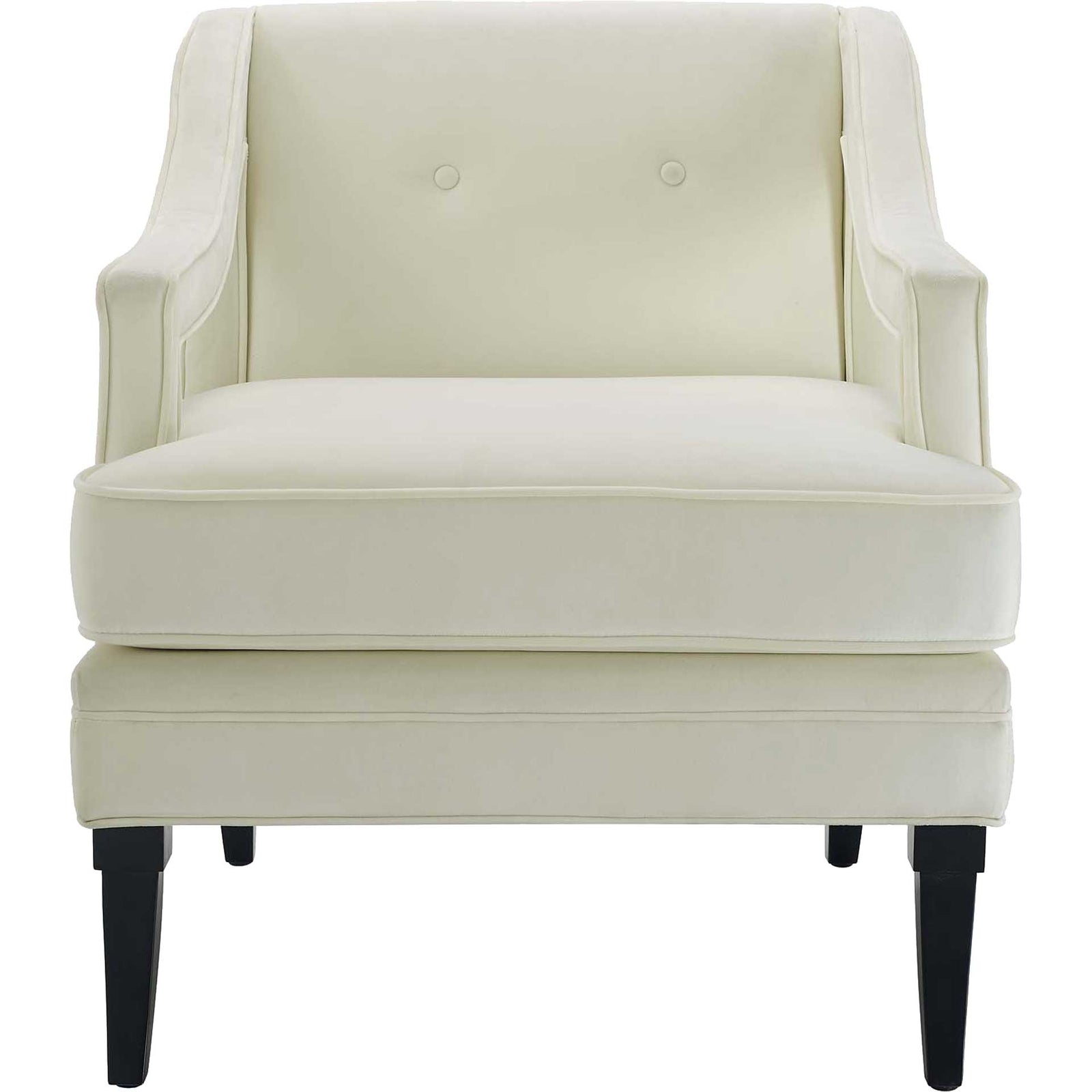 Cassandra Upholstered Velvet Armchair Ivory