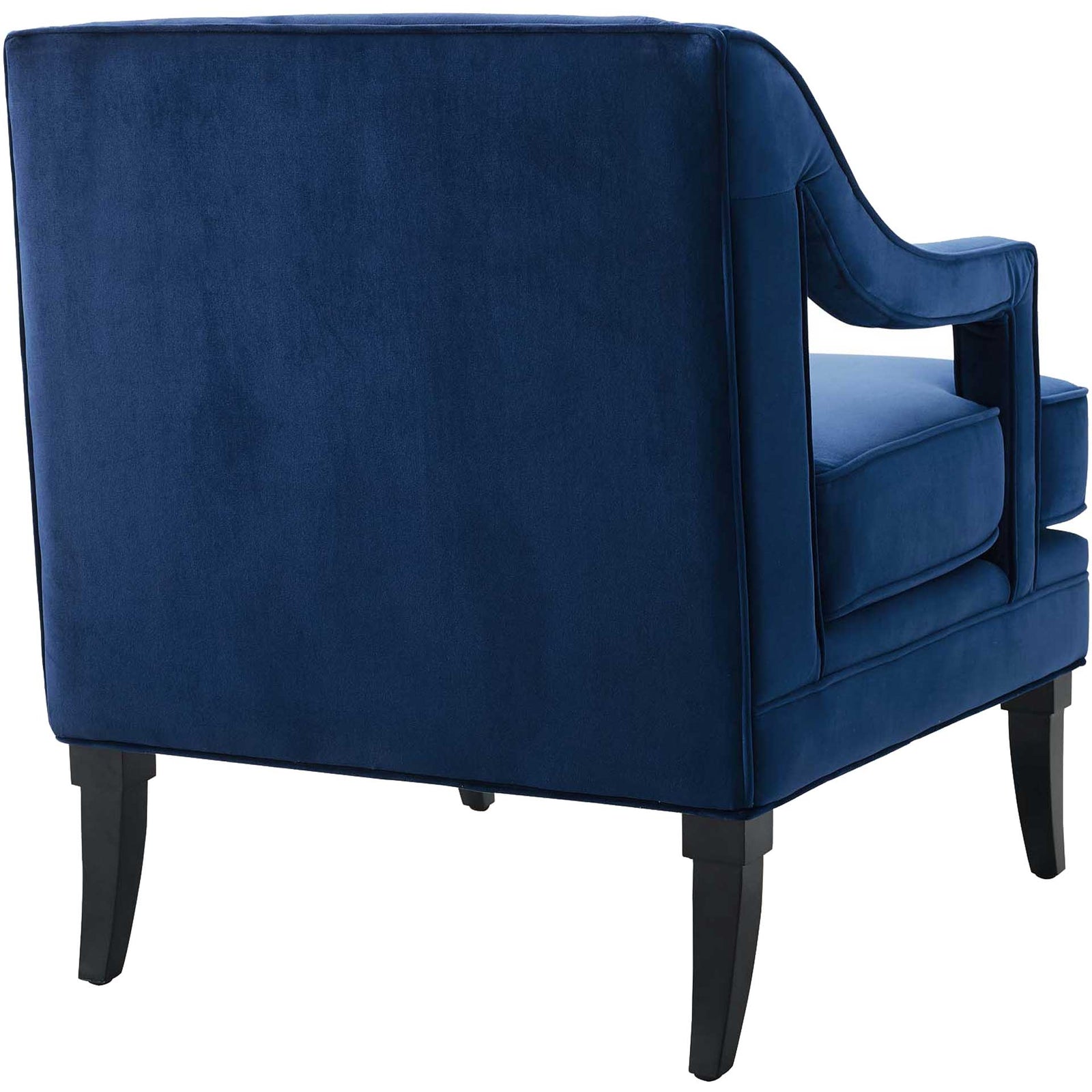 Cassandra Upholstered Velvet Armchair Navy