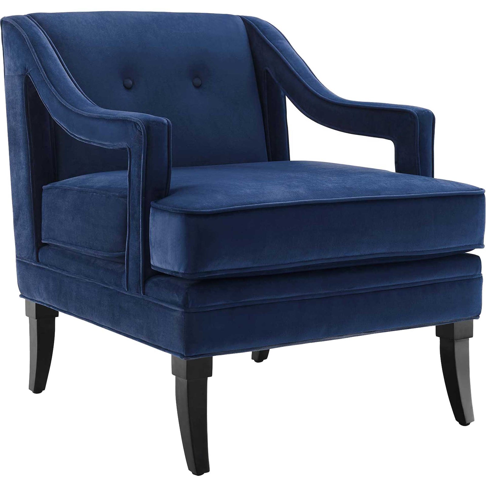 Cassandra Upholstered Velvet Armchair Navy