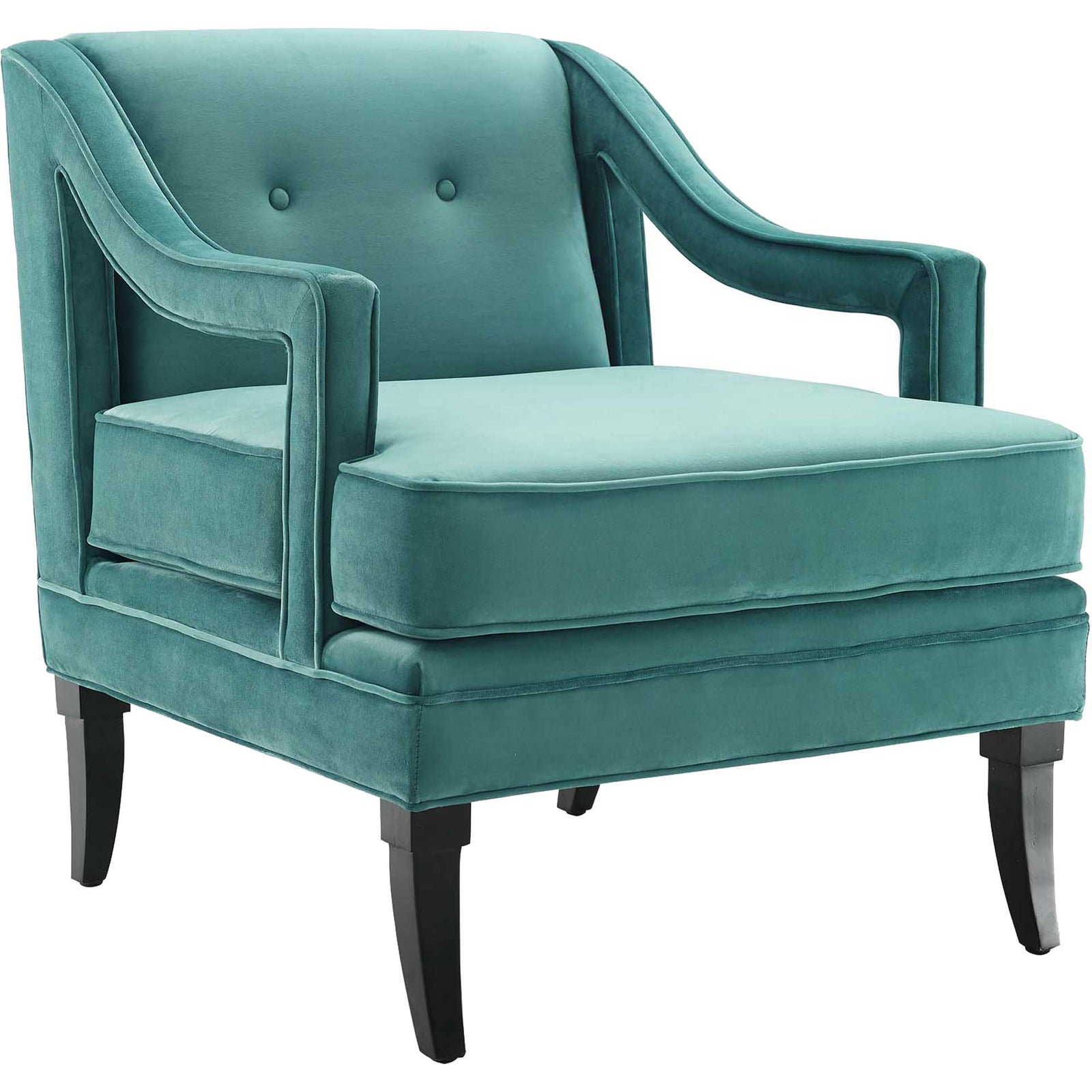 Cassandra Upholstered Velvet Armchair Teal