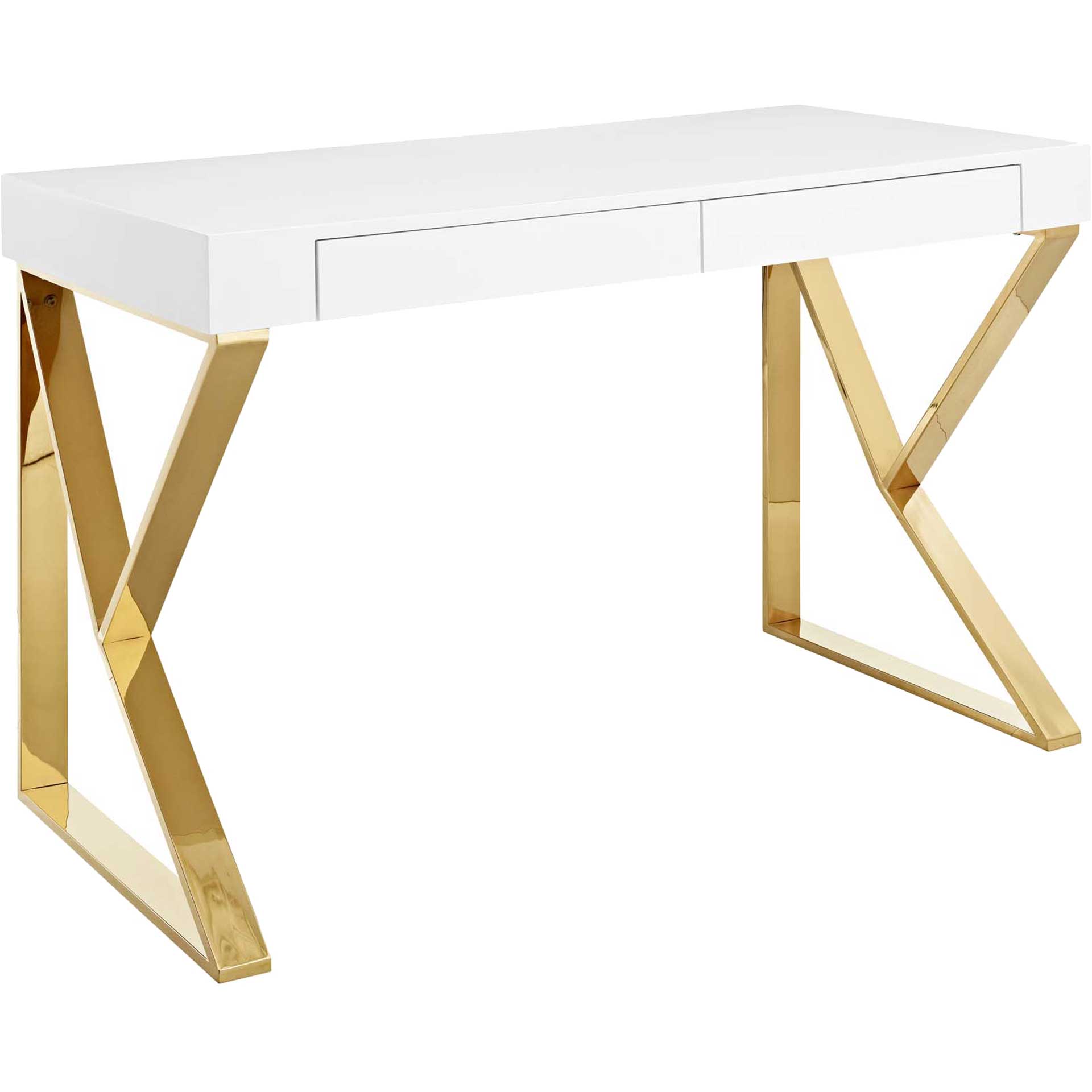 Adelaide Desk White/Gold