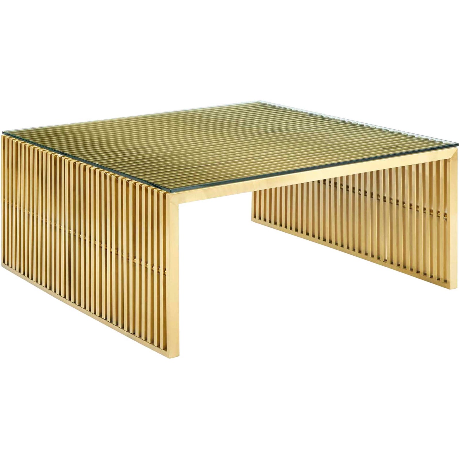 Galena Stainless Steel Coffee Table Gold