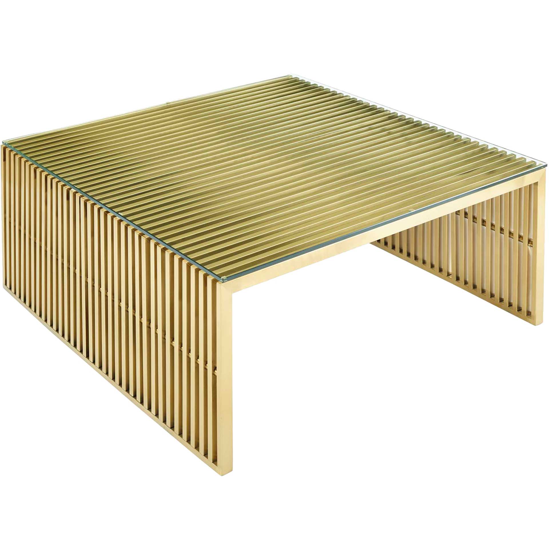 Galena Stainless Steel Coffee Table Gold