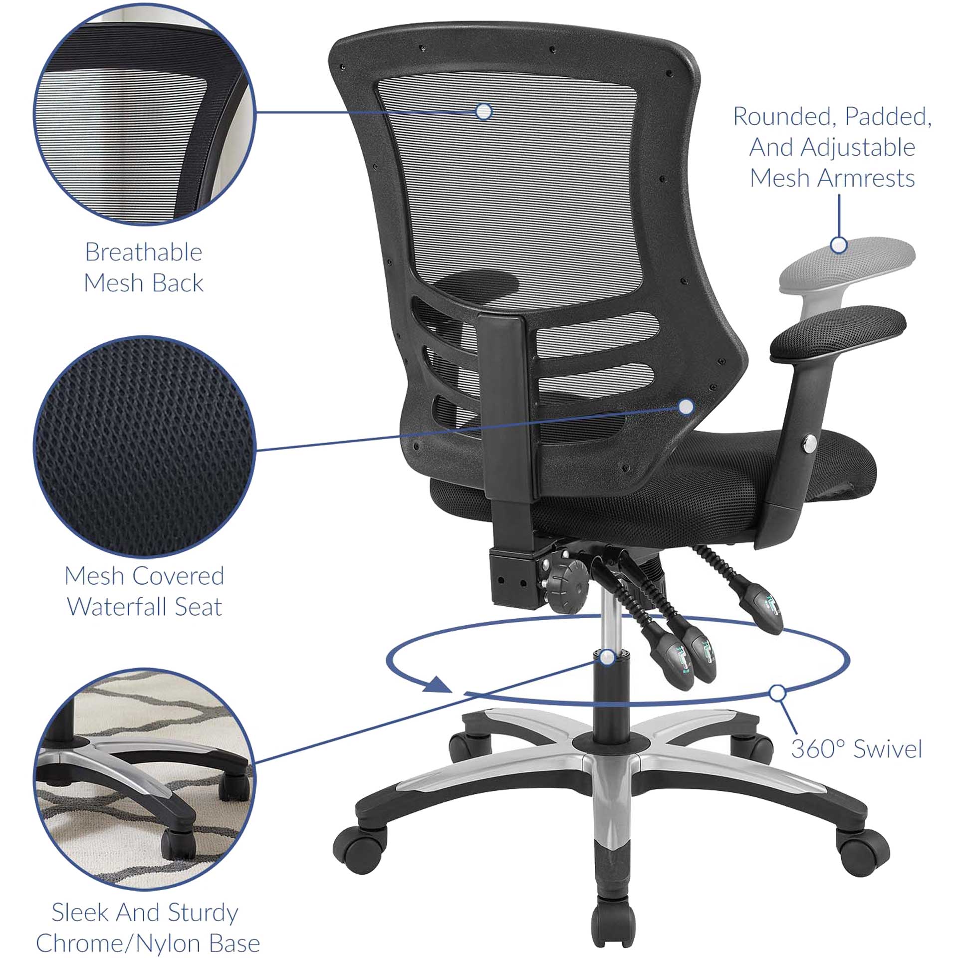 Christina Mesh Office Chair Black