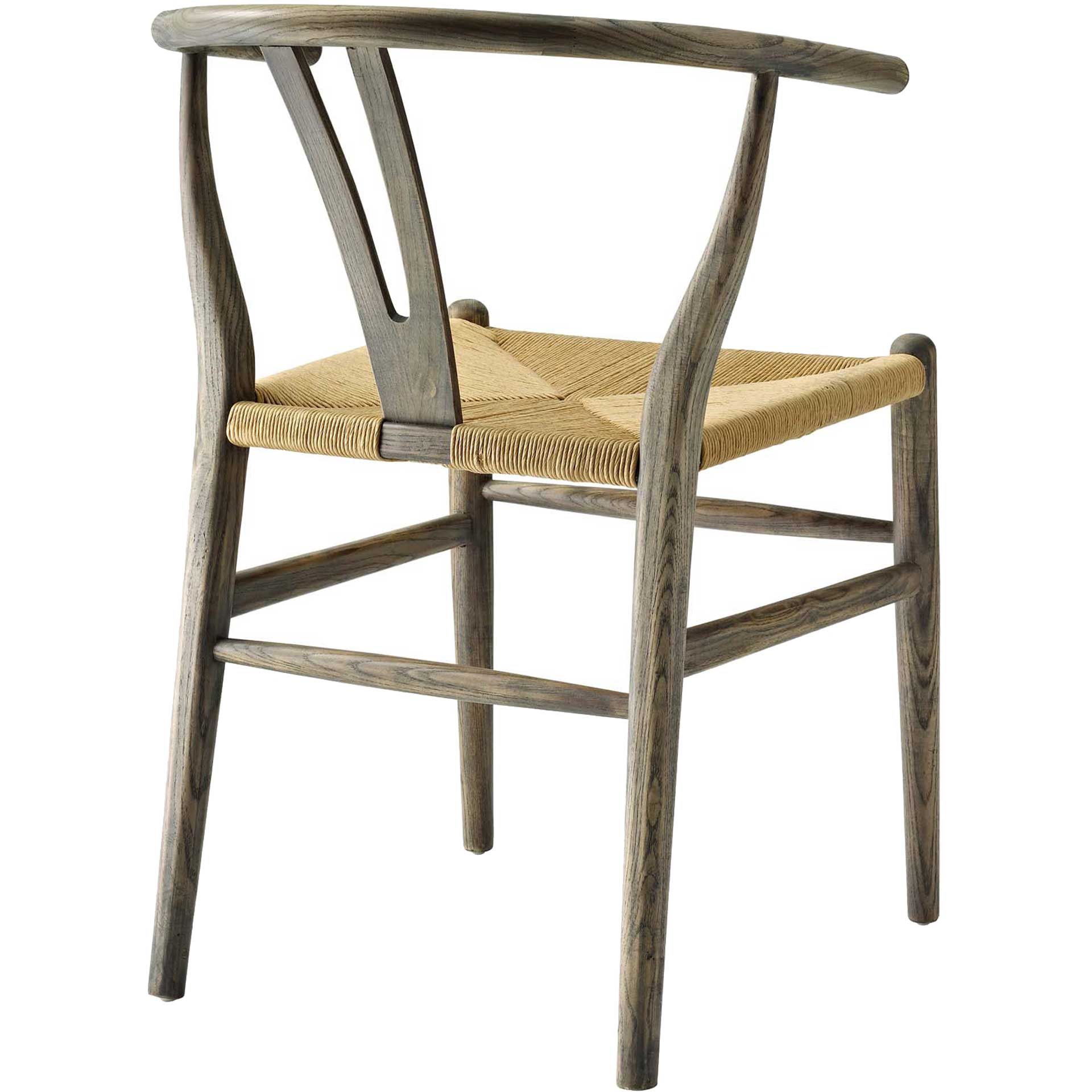 Amelot Wood Armchair Weathered Gray