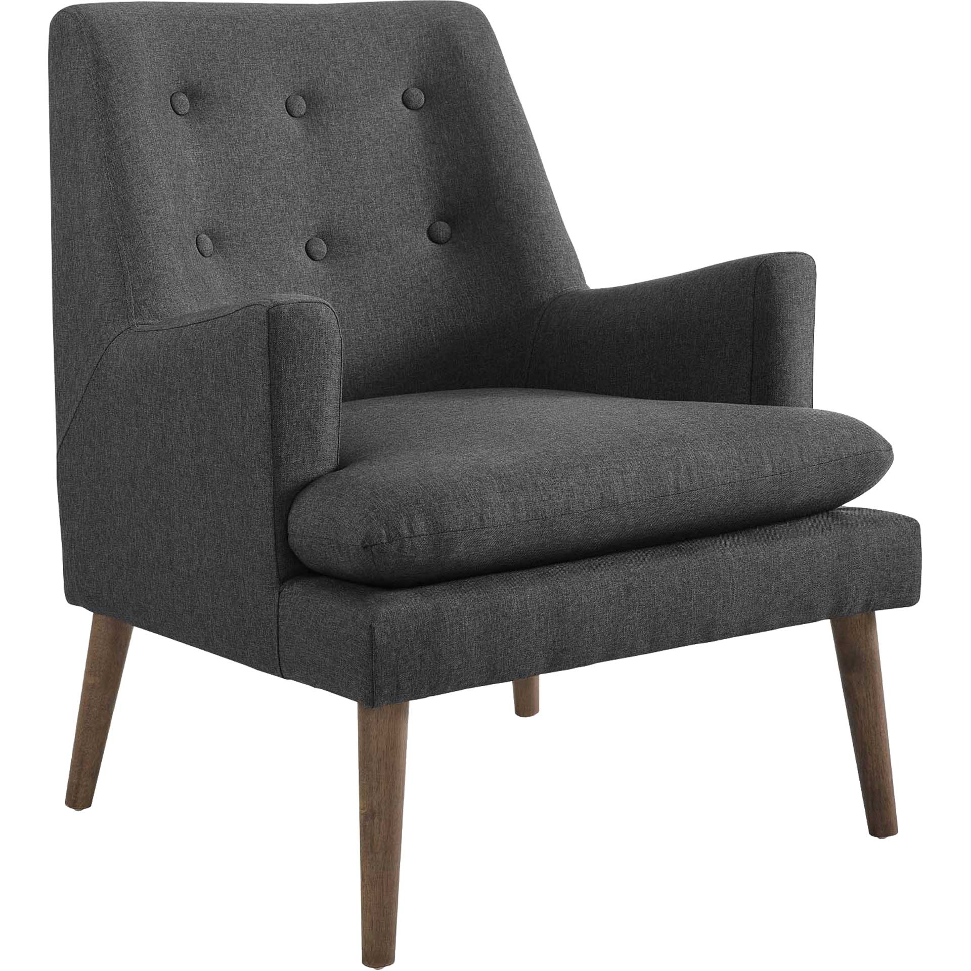 Lucas Upholstered Lounge Chair Gray