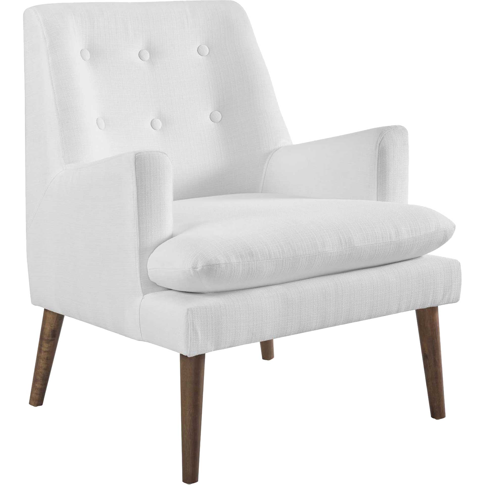 Lucas Upholstered Lounge Chair White