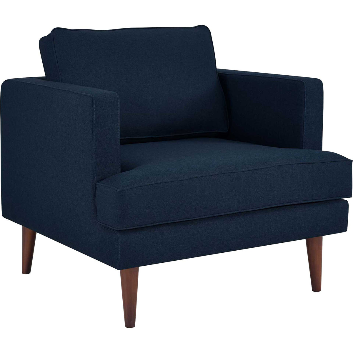 Aisley Upholstered Fabric Armchair Blue