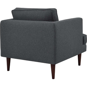 Aisley Upholstered Fabric Armchair Gray
