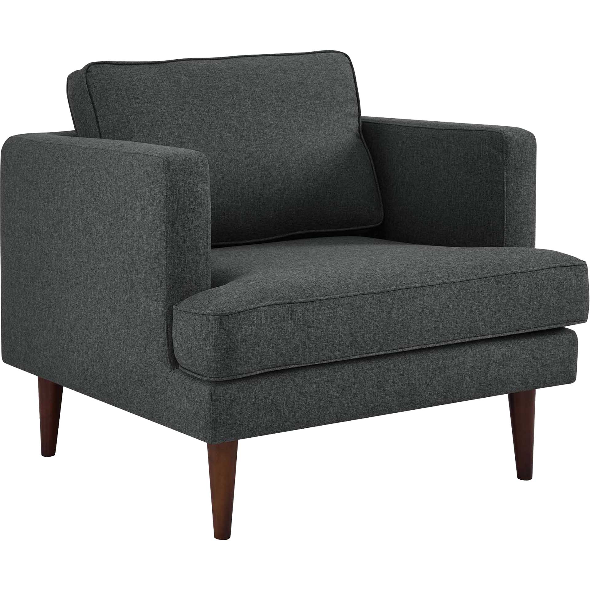 Aisley Upholstered Fabric Armchair Gray