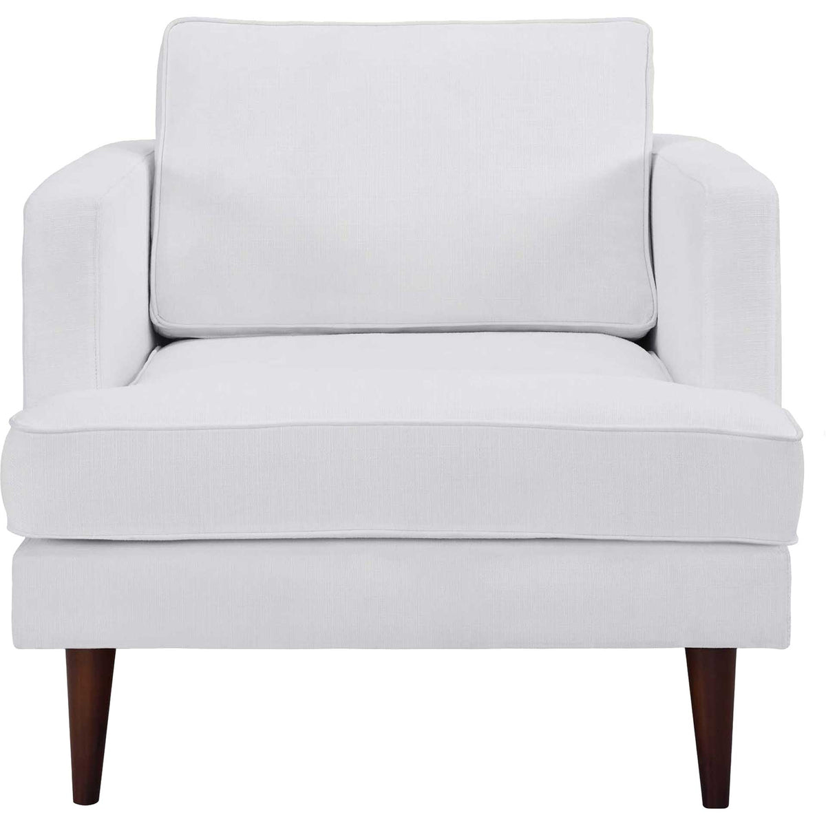Aisley Upholstered Fabric Armchair White