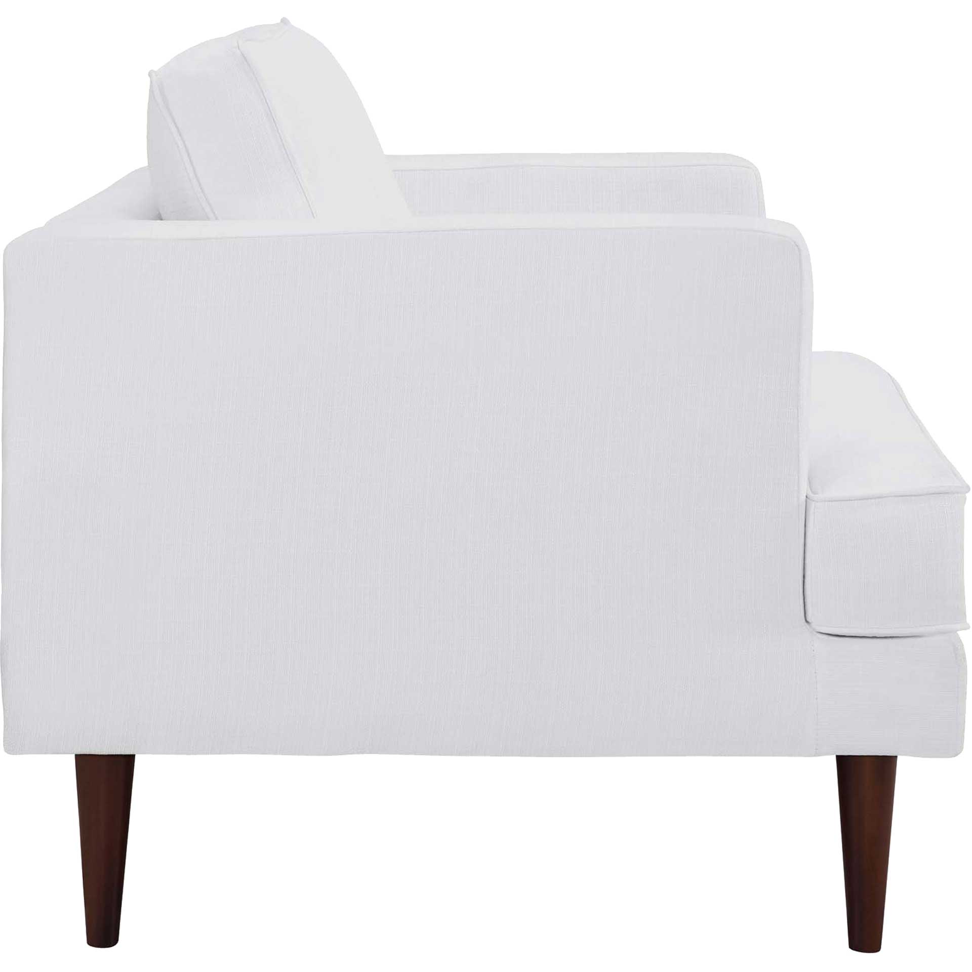 Aisley Upholstered Fabric Armchair White