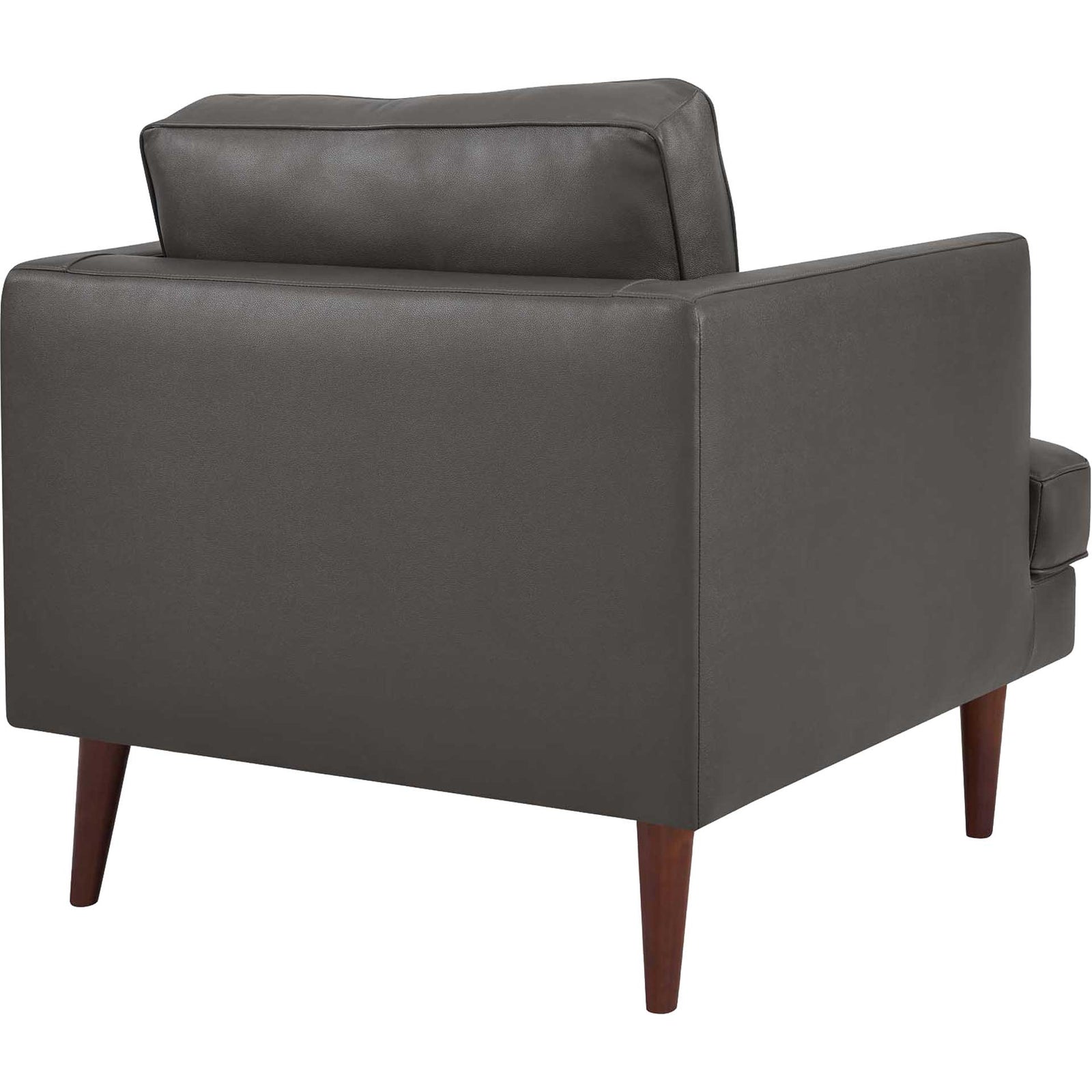Aisley Leather Armchair Gray