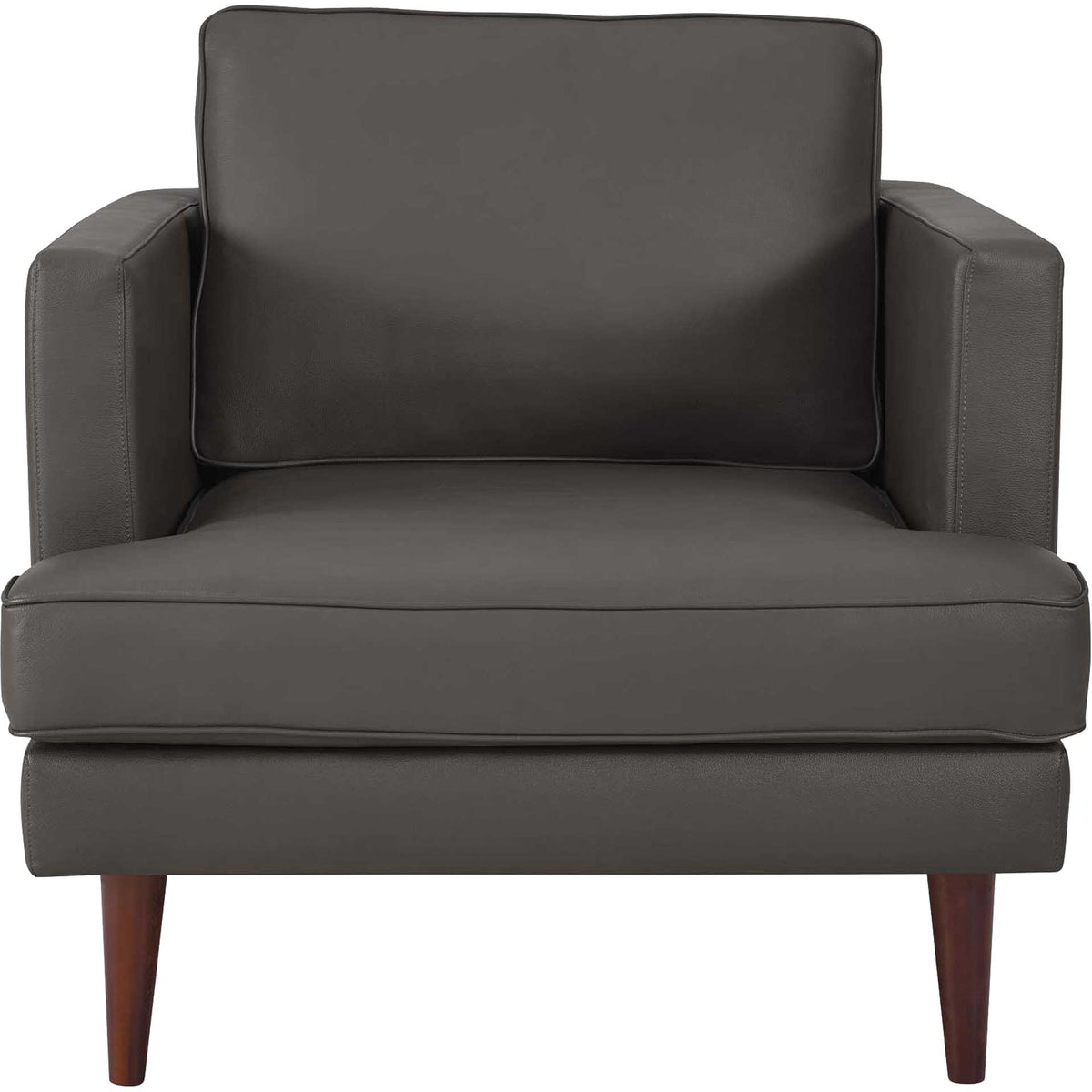 Aisley Leather Armchair Gray