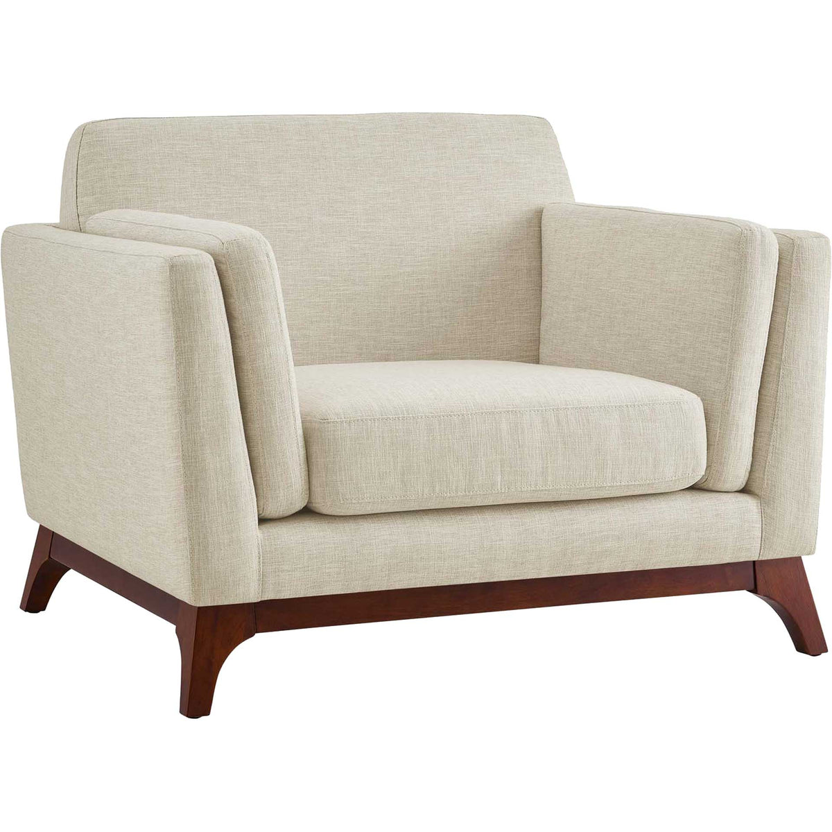 Channing Upholstered Fabric Armchair Beige