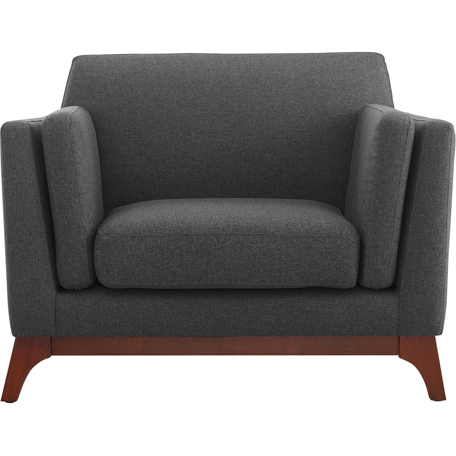 Channing Upholstered Fabric Armchair Gray