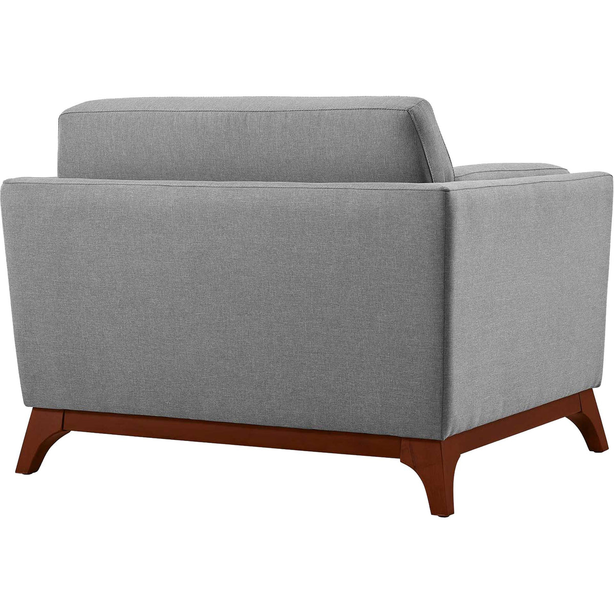 Casa Upholstered Fabric Armchair Light Gray